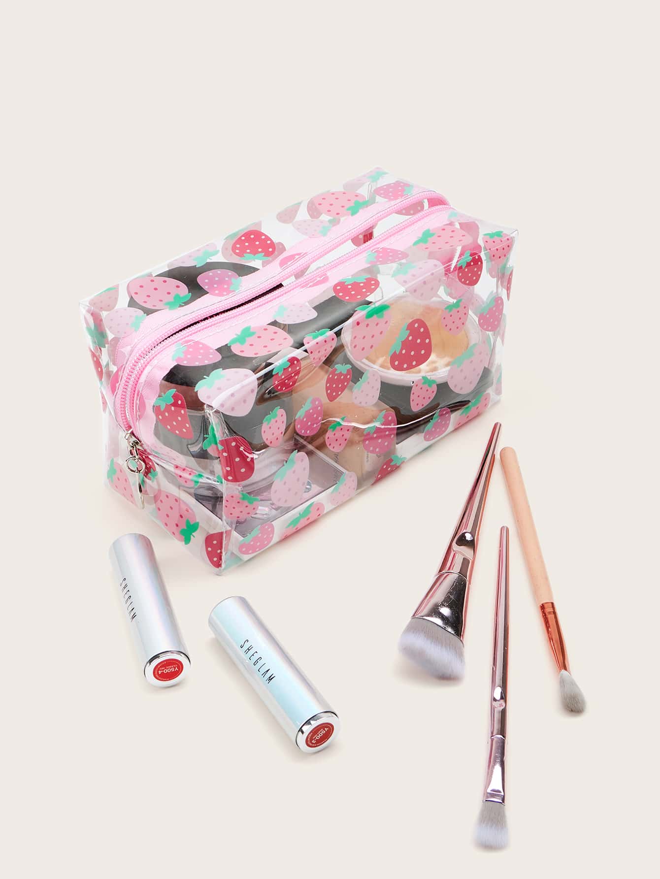 Strawberry Clear Product Bag - Sparty Girl